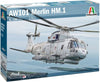 AgustaWestland AW101 Merlin HM.1 Helicopter - 1/72 Scale Plastic Model Kit (Assembly Required) by Italeri