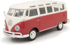 Volkswagen (VW) T1 Type-2 Samba Bus 1951 - Red - 1/25 Diecast Metal Model by Maisto