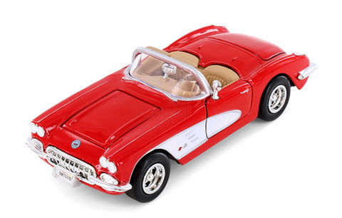 1959 Chevrolet Corvette C1 Convertible - RED - 1/24 Diecast Metal Model by Showcasts