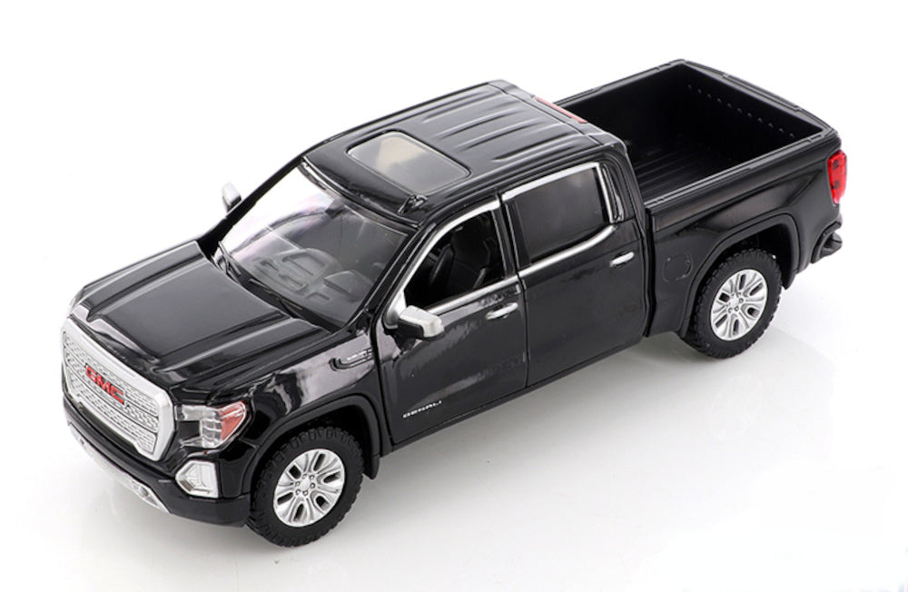 2019 GMC Sierra Denali 1500 SLT Crew Cab - BLACK - 1/27 Diecast Metal Model by MotorMax
