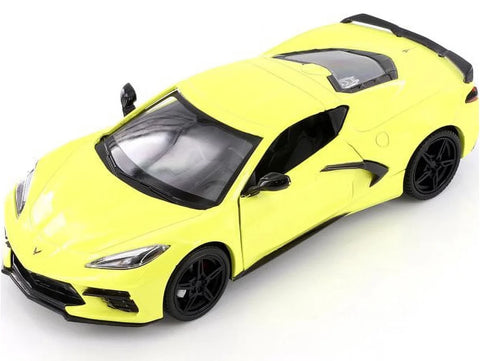 2020 Chevrolet Corvette C8 - YELLOW - 1/24 Diecast Metal Model by MotorMax