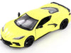 2020 Chevrolet Corvette C8 - YELLOW - 1/24 Diecast Metal Model by MotorMax