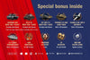 Leopard 2 2A4 "War Thunder" Special Bonus 1/35 Scale Plastic Model Kit (Assembly Required) by Italeri