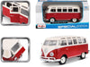 Volkswagen (VW) T1 Type-2 Samba Bus 1951 - Red - 1/25 Diecast Metal Model by Maisto