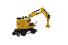 CAT M323F Railroad Wheel Excavator - Safety Yellow Version - HO 1/87 Scale Diecast Model - Diecast Masters