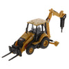 Caterpillar CAT 420 XE Backhoe Loader with Five Optional Attachments 1/64 Scale Diecast Model by Diecast Masters