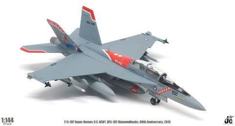 F/A-18F F/A-18, F-18 Super Hornet VFA-102 Diamondbacks, USS George Washington 2015, US NAVY - 1/144 Scale Diecast Mode by JC Wings