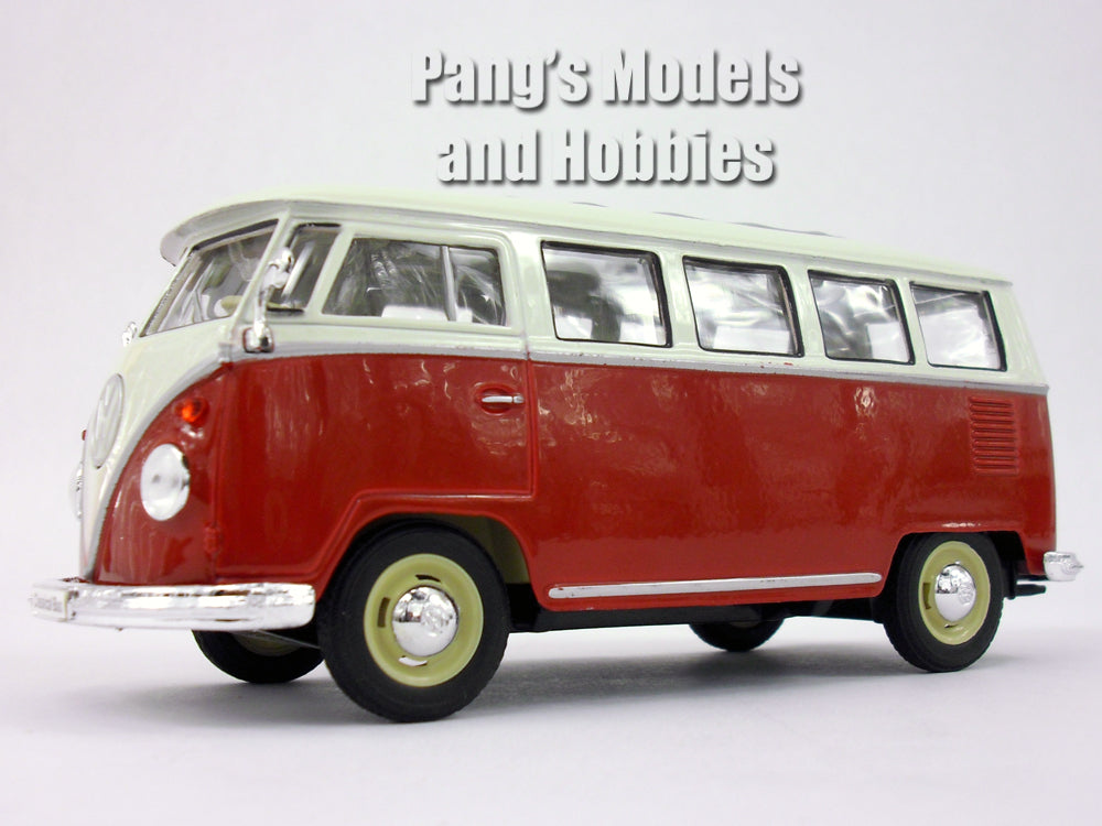 Welly Volkswagen T1 Red White with Roof Window Samba Bully Bus 1950-1967 1/24 Metal Model Car Die Cast New in Box Welly Volkswagen T1 Red White with Roof Window Samba Bully Bus 1950-1967 1/24 Metal Model Car Die Cast New in Box