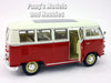 Volkswagen (VW) T1 Bus 1963 - Red - 1/24 Diecast Metal Model by Welly