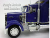 Kenworth W900 Extended Cab Truck - BLUE - 1/32 Scale Diecast Metal and Plastic Model by Welly