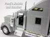 Kenworth W900 Extended Cab Truck - SILVER - 1/32 Scale Diecast Metal and Plastic Model by Welly