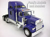 Kenworth W900 Extended Cab Truck - BLUE - 1/32 Scale Diecast Metal and Plastic Model by Welly