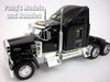 Kenworth W900 Extended Cab Truck - BLACK - 1/32 Scale Diecast Metal and Plastic Model by Welly