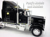Kenworth W900 Extended Cab Truck - BLACK - 1/32 Scale Diecast Metal and Plastic Model by Welly