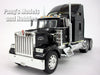 Kenworth W900 Extended Cab Truck - BLACK - 1/32 Scale Diecast Metal and Plastic Model by Welly