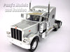 Peterbilt Model 389 Semi Truck Extended Sleeper Cab - SILVER - 1/32 Scale Diecast Model by NewRay