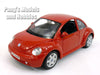 Volkswagen (VW) New Beetle - Red - 1/25 Scale Diecast Metal Model by Maisto