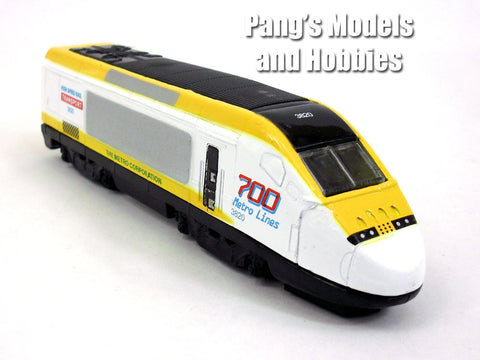 7 Inch High Speed Train Locomotive 1/120 Scale Diecast Model - YELLOW