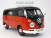 Volkswagen VW T1 (Type 2) Delivery Bus Van - Red/Black - 1/24 Diecast Metal Model by Motormax