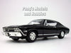 1968 Chevrolet Chevelle SS 396 - BLACK - 1/24 Diecast Metal Model by Welly