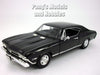 1968 Chevrolet Chevelle SS 396 - BLACK - 1/24 Diecast Metal Model by Welly