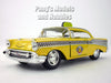 5 Inch 1957 Chevy Bel Air Taxi Yellow Cab 1/32 Scale Diecast Metal Model by Kinsmart