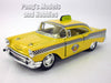 5 Inch 1957 Chevy Bel Air Taxi Yellow Cab 1/32 Scale Diecast Metal Model by Kinsmart