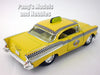 5 Inch 1957 Chevy Bel Air Taxi Yellow Cab 1/32 Scale Diecast Metal Model by Kinsmart