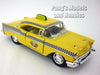 5 Inch 1957 Chevy Bel Air Taxi Yellow Cab 1/32 Scale Diecast Metal Model by Kinsmart