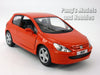 2001 Peugeot 307 XSI - RED - 1/32 Scale Diecast Metal Model by Kinsmart