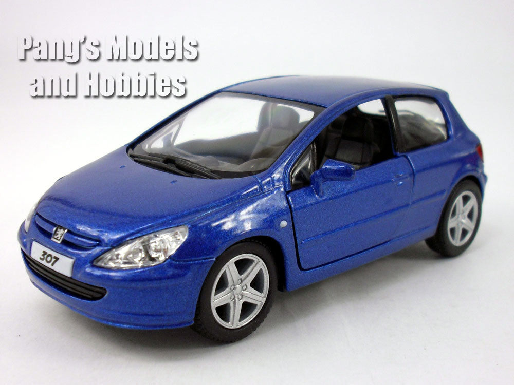 2001 Peugeot 307 XSI - BLUE - 1/32 Scale Diecast Metal Model by Kinsmart