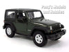 4.25 Inch Jeep Wrangler Rubicon Hard Top - GREEN - 1/32 Scale Diecast Metal Model by Welly