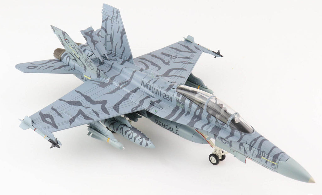 McDonnell Douglass F/A-18D (F-18) Hornet ATARS - VMFA(AW)-224 "Bengals" - US MARINES - 1/72 Scale Diecast Model by Hobby Master
