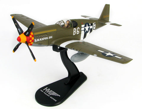 North American P-51 P-51B Mustang "Blackpool Bat" 363rd FS, 357 FG, USAAF 1/48 Scale Diecast Metal Airplane by Hobby Master