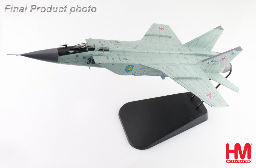 Mikoyan-Gurevich Mig-31 Mig-31k Foxhound D - "Bort 36" with KH-47 Missile, Russian Long Range Aviation Command, Russian Air Force - 1/72 Scale Diecast Metal Airplane by Hobby Master