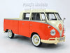 Volkswagen VW T1 (Type 2) Pick-Up Bus Van - Orange - 1/24 Diecast Model by Motormax