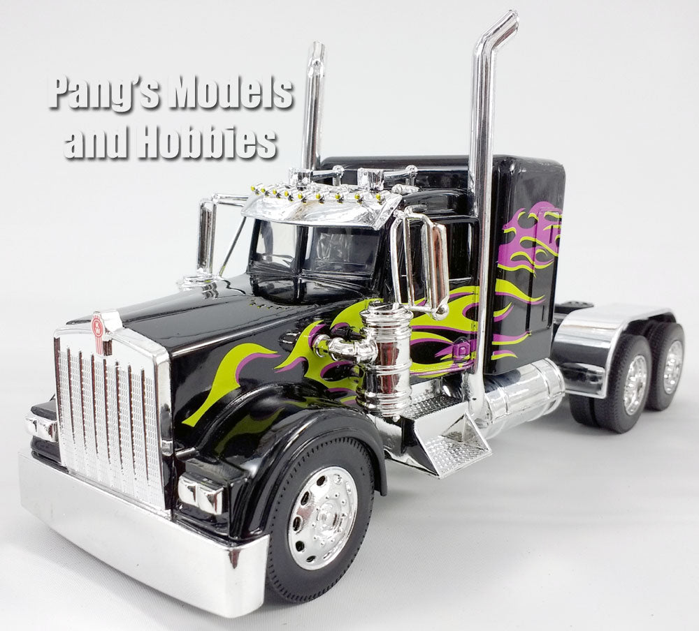 Kenworth W900 Custom Truck Cab BLACK YELLOW 1 32 Scale Diecast M Pang s Models and Hobbies