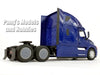 Freightliner Cascadia Extended Cab Truck - BLUE - 1/32 Scale Diecast Metal and Plastic Model by Welly