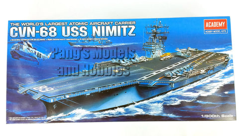 USS Nimitz CVN-68 Carrier 1/800 Scale Plastic Model Kit - ASSEMBLY REQUIRED - by Academy