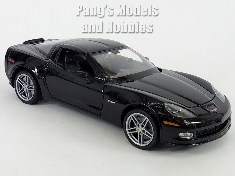 2007 Chevrolet Corvette Z06 - BLACK - 1/24 Diecast Metal Model by Welly