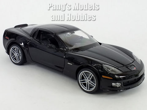 2007 Chevrolet Corvette Z06 - BLACK - 1/24 Diecast Metal Model by Welly