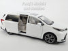2020 Toyota Sienna Minivan - White 1/24 Scale Diecast Metal Model by Mijo