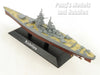 French Battleship Richelieu 1/1250 Scale Diecast Metal Model by DeAgostini