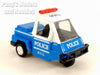 4 Inch NYC Metro Police Mini Car - Blue - 1/30 Scale Diecast Model by Finsfun
