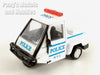 4 Inch NYC Metro Police Mini Car - White - 1/30 Scale Diecast Model by Finsfun