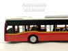 11.5 Inch Articulated Bus - Lights and Sounds - Red - 1/62 Scale with Light and Sound Diecast Model