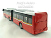 11.5 Inch Articulated Bus - Lights and Sounds - Red - 1/62 Scale with Light and Sound Diecast Model