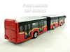 11.5 Inch Articulated Bus - Lights and Sounds - Red - 1/62 Scale with Light and Sound Diecast Model