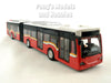 11.5 Inch Articulated Bus - Lights and Sounds - Red - 1/62 Scale with Light and Sound Diecast Model