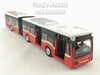 11.5 Inch Articulated Bus - Lights and Sounds - Red - 1/62 Scale with Light and Sound Diecast Model